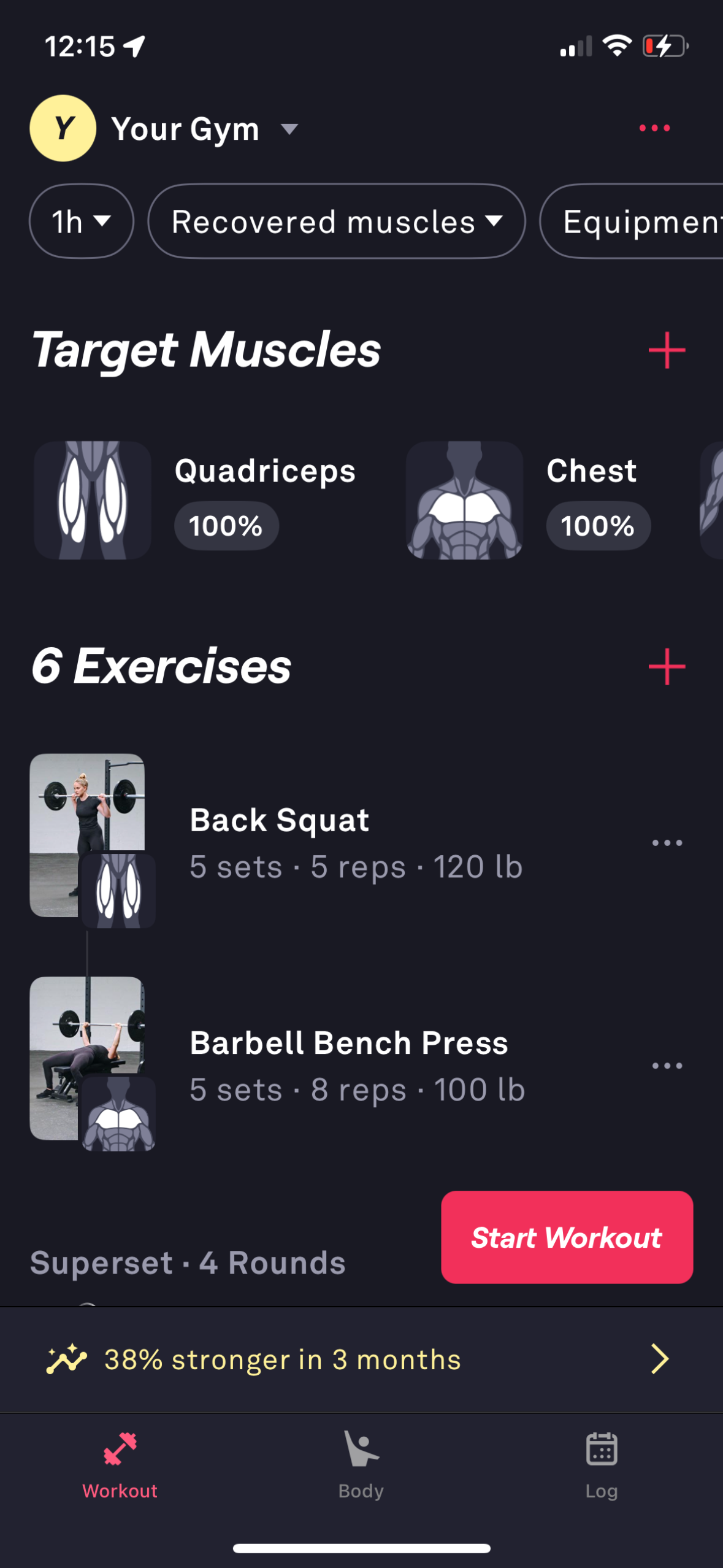 fitbod app screenshot 3